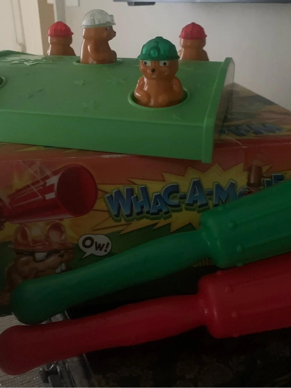 Vintage Fisher-Price Whac-A-Mole Game - Green and Orange